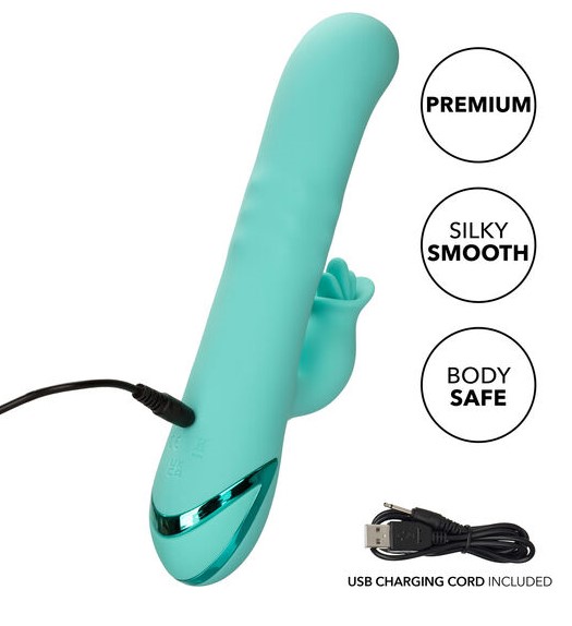 Výkonný rotační a vibrační vibrátor plus trojitý stimulátor klitorisu.